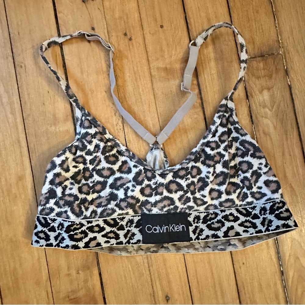 Calvin Klein leapord print bralette